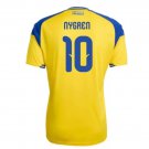 adult & kids Sweden National Soccer Uniform 10 Benjamin Nygren Jersey Home 2026 Yellow Activewear