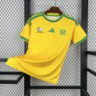 adult unisex South Africa Soccer Team Uniform Blank Jersey Home 2026 Yellow Activewear