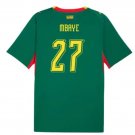 adult unisex Senegal National Soccer Uniform 27 Ibrahim Mbaye Jersey Away 2026 Green Activewear