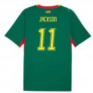 adult unisex Senegal National Soccer Uniform 11 Nicolas Jackson Jersey Away 2026 Green Activewear