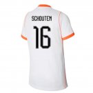 adult & kids Netherlands National Soccer Uniform 16 Jerdy Schouten Jersey Away 2026 White Activewear