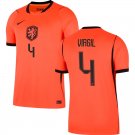 adult & kids Netherlands Soccer Uniform 4 Virgil Van Dijk Jersey Home 2026 Orange Activewear