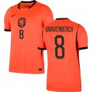 adult & kids Netherlands Soccer Uniform 8 Ryan Gravenberch Jersey Home 2026 Orange Activewear