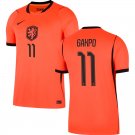 adult & kids Netherlands National Soccer Uniform 11 Cody Gakpo Jersey Home 2026 Orange Activewear