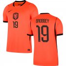 adult & kids Netherlands National Soccer Uniform 19 Brian Brobbey Jersey Home 2026 Orange Activewear