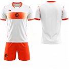 adult & kids Netherlands Soccer Uniform Suit Blank Jersey Set Away Stadium 2026 White Activewear