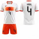 adult & kids Netherlands Soccer Uniform suit 4 Virgil Van Dijk Jersey set 2026 Away Activewear kit