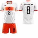 adult & kids Netherlands Soccer Uniform suit 8 Ryan Gravenberch Jersey set 2026 Away Activewear kit