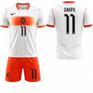 adult & kids Netherlands Soccer Uniform suit 11 Cody Gakpo Jersey set Away 2026 White Activewear kit