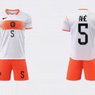 adult & kids Netherlands Soccer Uniform suit 5 Nathan Ake Jersey set Away 2026 White Activewear kit