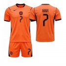 adult & kids Netherlands Soccer Team Uniform suit 7 Xavi Simons Jersey set 2026 Home Activewear kit