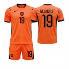adult & kids Netherlands Soccer Uniform suit 19 Wout Weghorst Jersey set 2026 Home Activewear kit