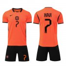 adult & kids Netherlands Soccer Team Uniform suit 7 Xavi Simons Jersey set 2026 Home Activewear kit