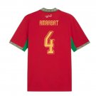 adult & kids Morocco National Soccer Team Uniform 4 Nordin Amrabat Jersey Away 2026 Red Activewear