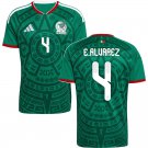 adult & kids Mexico National Team Soccer Uniform 4 Edson Alvarez Jersey Home 2026 Green Activewear