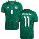 adult & kids Mexico National Soccer Uniform 11 Santiago Gimenez Jersey Home 2026 Green Activewear