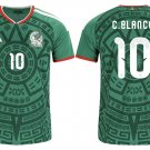 adult & kids Mexico National Soccer Uniform 10 Cuauhtemoc Blanco Jersey Home 2026 Green Activewear
