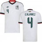 adult & kids Mexico National Soccer Team Uniform 4 Edson Alvarez Jersey Away 2026 White Activewear