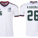 adult & kids Mexico National Soccer Uniform 26 Adrian González Jersey Away 2026 White Activewear