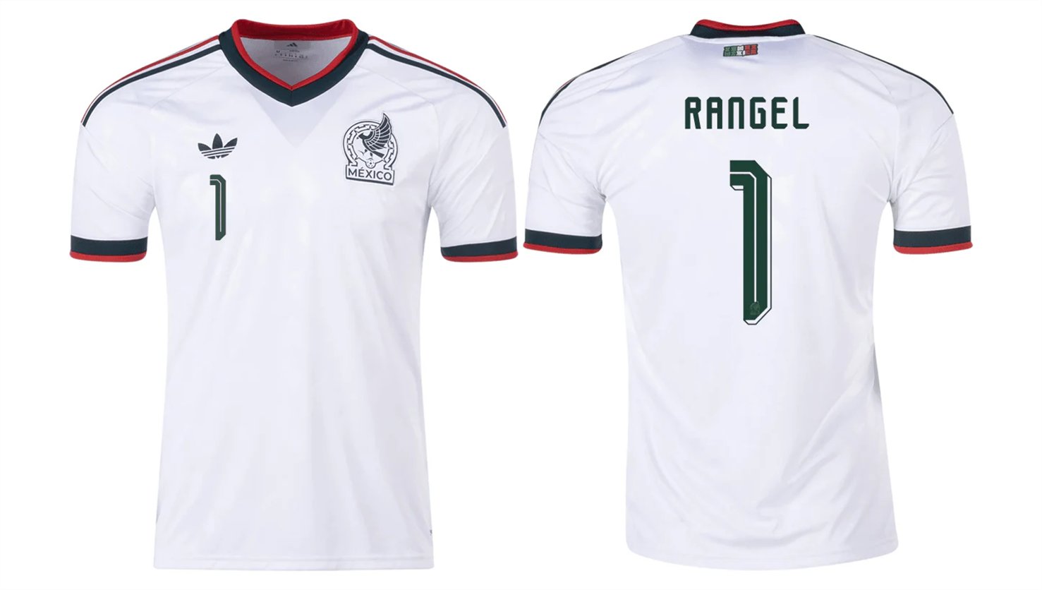 adult & kids Mexico National Soccer Team Uniform 1 Rangel Jersey Away Stadium 2026 White Activewear