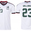 adult & kids Mexico National Soccer Uniform 23 Gallardo Jersey Away Stadium 2026 White Activewear