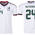 adult & kids Mexico National Soccer Uniform 24 Gutierrez Jersey Away Stadium 2026 White Activewear