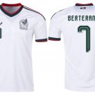 adult & kids Mexico National Soccer Uniform 7 Berterame Jersey Away Stadium 2026 White Activewear