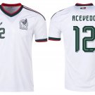 adult & kids Mexico National Soccer Uniform 12 Acevedo Jersey Away Stadium 2026 White Activewear