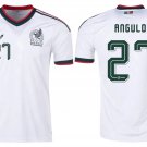 adult & kids Mexico National Team Soccer Uniform 27 Angulo Jersey Away Stadium 2026 White Activewear