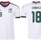 adult & kids Mexico National Team Soccer Uniform 18 Chavez Jersey Away Stadium 2026 White Activewear