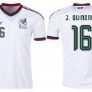 adult & kids Mexico National Soccer Uniform 16 J. Quinones Jersey Away Stadium 2026 White Activewear