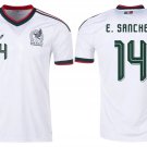 adult & kids Mexico National Soccer Uniform 14 E. Sanchez Jersey Away Stadium 2026 White Activewear