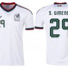 adult & kids Mexico National Soccer Uniform 29 S. Gimenez Jersey Away Stadium 2026 White Activewear