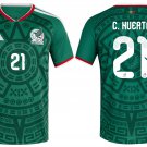 adult & kids Mexico National Soccer Uniform 21 C. Huerta Jersey Home Stadium 2026 Green Activewear