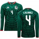 adult unisex Mexico National Soccer Uniform 4 Edson Alvarez Jersey Home 2026 Green Long-Sleeve
