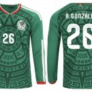 adult unisex Mexico National Soccer Uniform 26 Adrian González Jersey Home 2026 Green Long-Sleeve