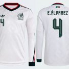 adult unisex Mexico National Team Soccer Uniform 4 Edson Alvarez Jersey Away 2026 White Long-Sleeve