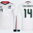 adult unisex Mexico National Team Soccer Uniform 14 Chicharito Jersey Away 2026 White Long-Sleeve