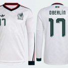 adult unisex Mexico National Soccer Uniform 17 Orbelín Pineda Jersey Away 2026 White Long-Sleeve
