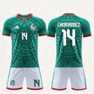 adult & kids Mexico Soccer Team Uniform suit 14 Javier Hernandez Jersey set 2026 Home Activewear kit