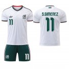 adult & kids Mexico Soccer Uniform suit 11 Santiago Gimenez Jersey set 2026 Away Activewear kit