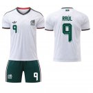 adult & kids Mexico Soccer Uniform suit 9 Raul Jimenez Jersey set Away 2026 White Activewear kit