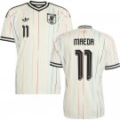 adult & kids Japan National Soccer Uniform 11 Daizen Maeda Jersey Away Stadium 2026 White Activewear