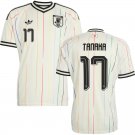 adult & kids Japan National Soccer Uniform 17 Ao Tanaka Jersey Away Stadium 2026 White Activewear