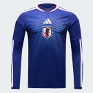 adult unisex Japan National Team Soccer Uniform Blank Jersey Home Stadium 2026 Blue Long-Sleeve