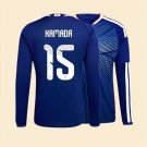 adult unisex Japan National Team Soccer Uniform 15 Daichi Kamada Jersey Home 2026 Blue Long-Sleeve