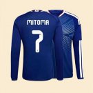 adult unisex Japan National Soccer Uniform 7 Kaoru Mitoma Jersey Home Stadium 2026 Blue Long-Sleeve
