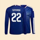 adult unisex Japan National Soccer Uniform 22 Tomiyasu Jersey Home Stadium 2026 Blue Long-Sleeve