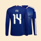adult unisex Japan National Soccer Uniform 14 Junya Ito Jersey Home Stadium 2026 Blue Long-Sleeve