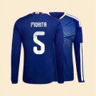 adult unisex Japan National Soccer Uniform 5 Hidemasa Morita Jersey Home 2026 Blue Long-Sleeve